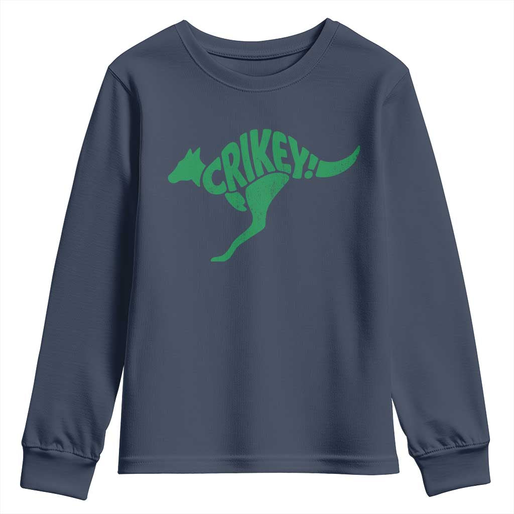 Crikey Australian Kangaroo Oz Slang Australia Youth Sweatshirt