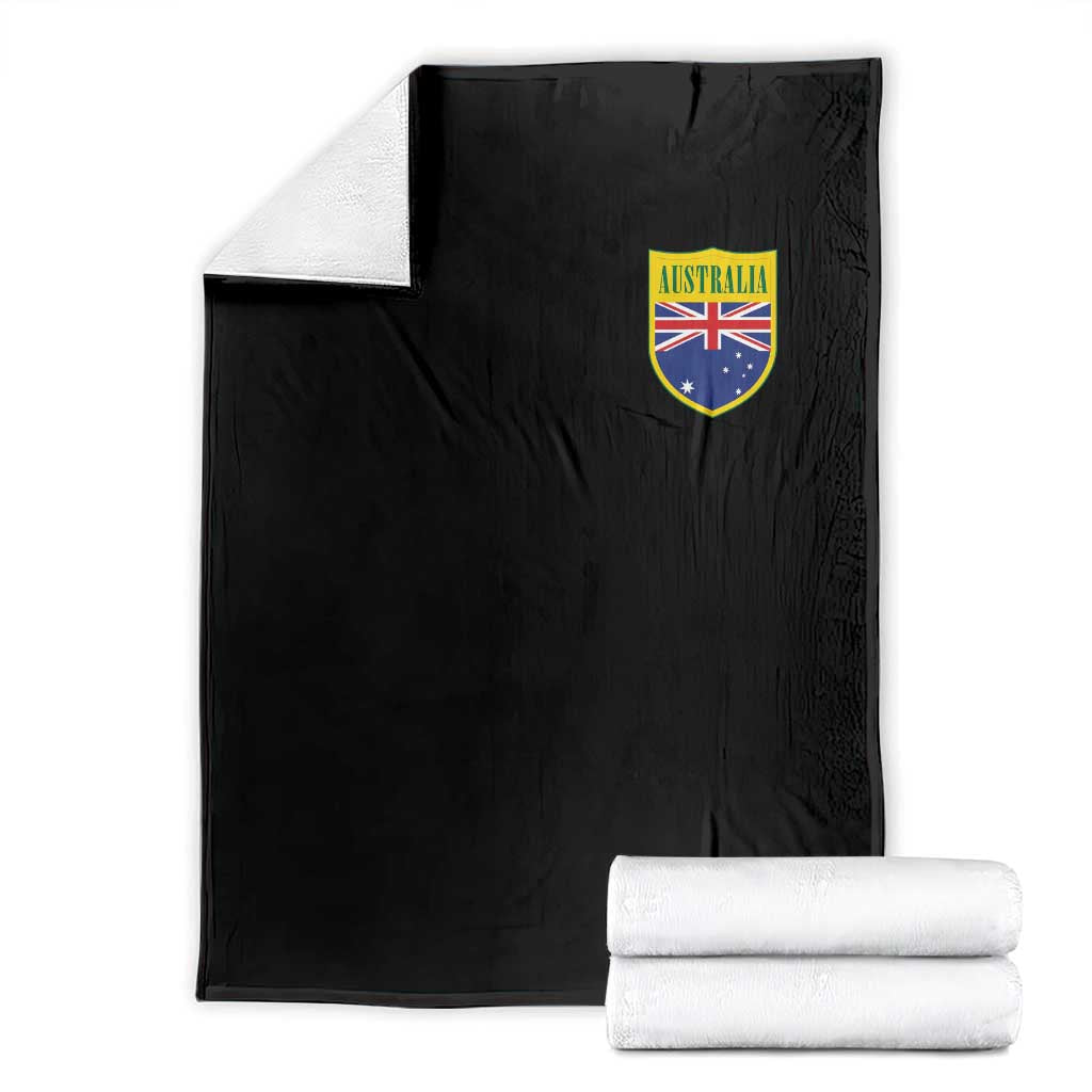 Australia Football Crest Australian Flag Pride Sporty Athletic Jersey Throw Blanket