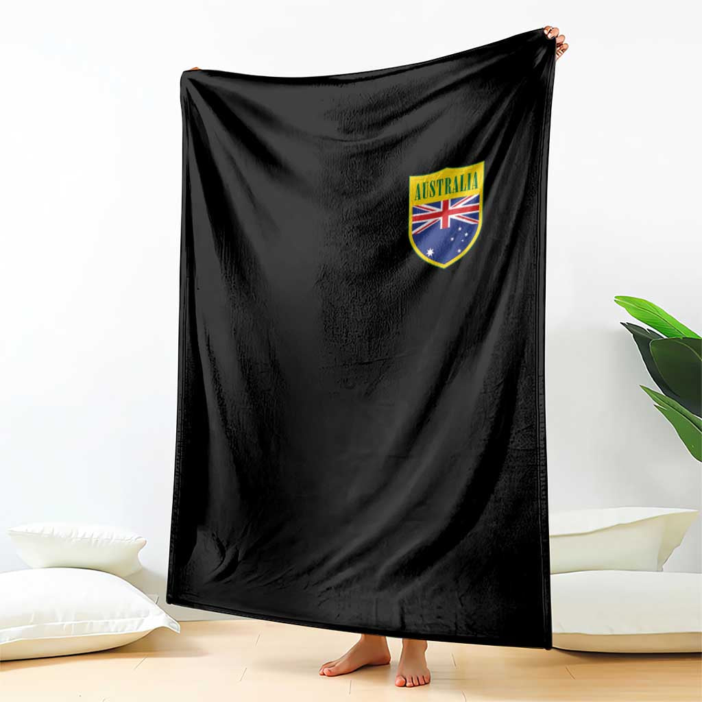 Australia Football Crest Australian Flag Pride Sporty Athletic Jersey Throw Blanket