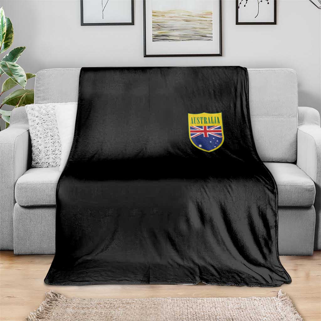 Australia Football Crest Australian Flag Pride Sporty Athletic Jersey Throw Blanket