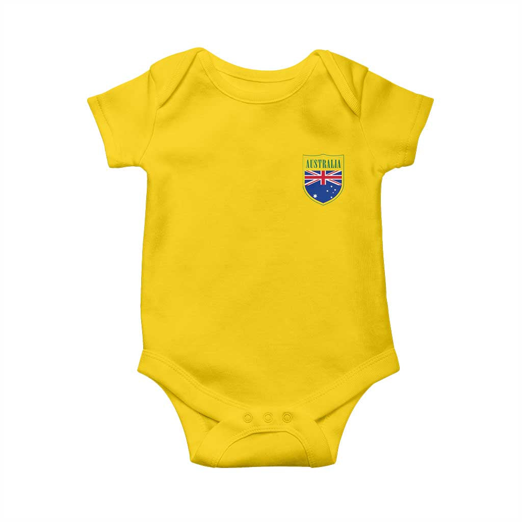 Australia Football Crest Australian Flag Pride Sporty Athletic Jersey Baby Onesie