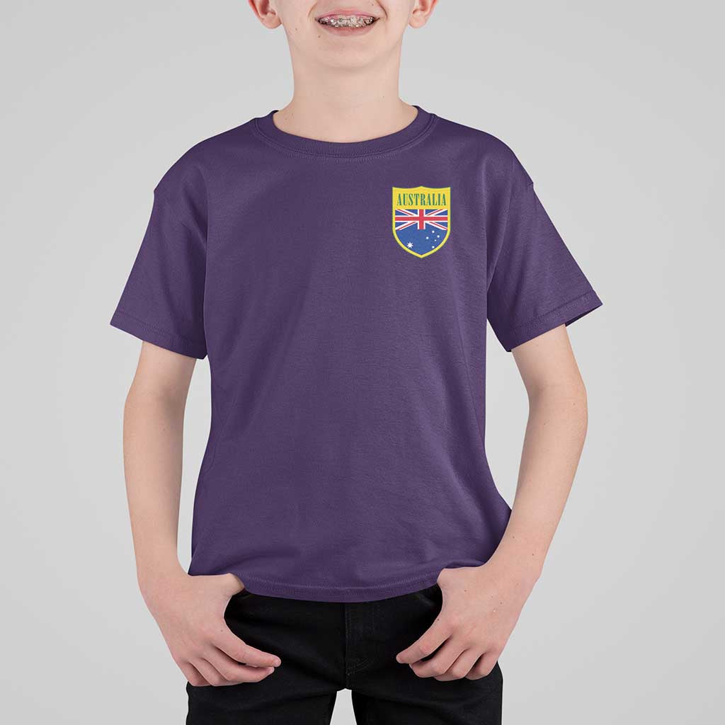 Australia Football Crest Australian Flag Pride Sporty Athletic Jersey T Shirt For Kid