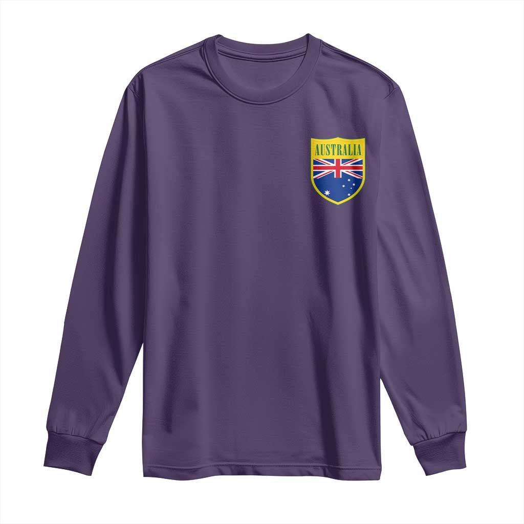 Australia Football Crest Australian Flag Pride Sporty Athletic Jersey Long Sleeve Shirt