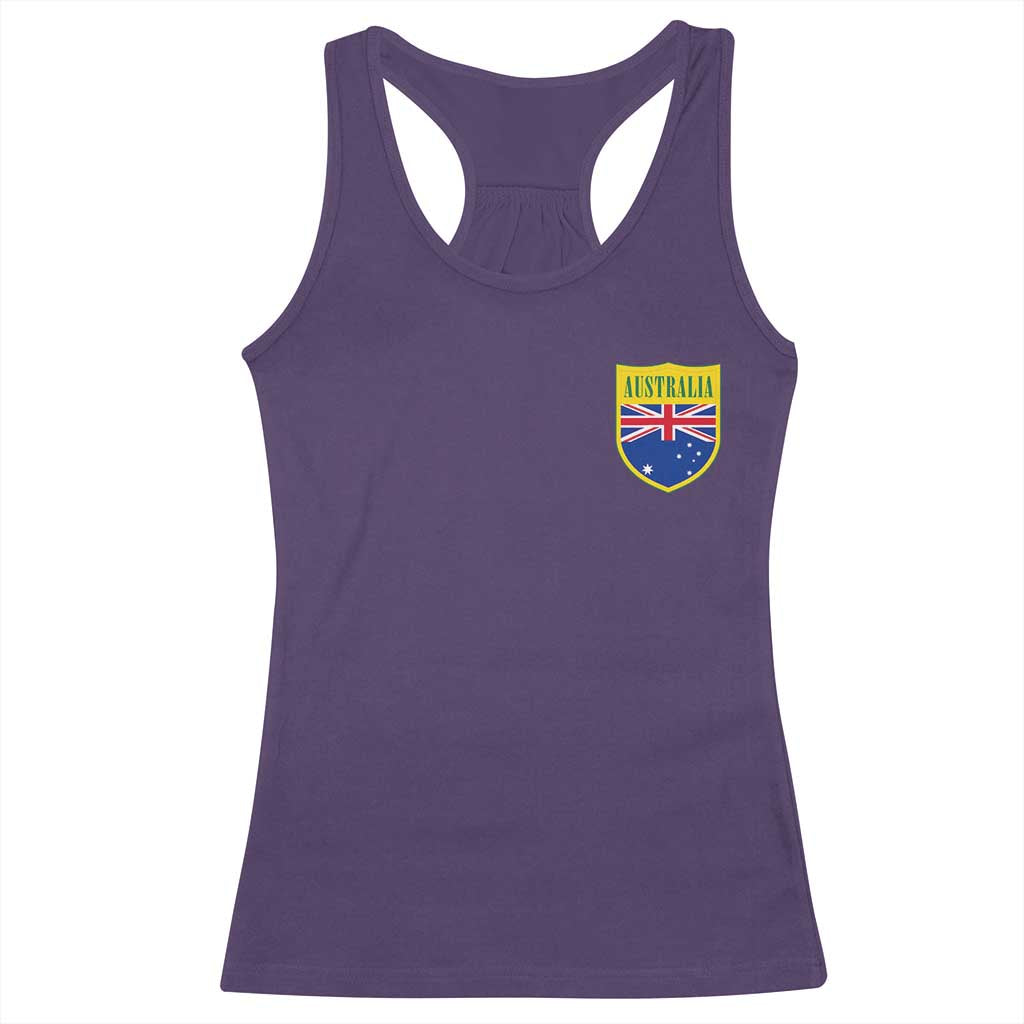 Australia Football Crest Australian Flag Pride Sporty Athletic Jersey Racerback Tank Top