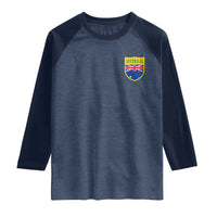 Australia Football Crest Australian Flag Pride Sporty Athletic Jersey Raglan Shirt