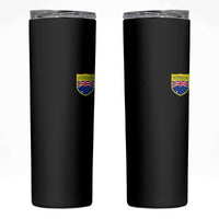 Australia Football Crest Australian Flag Pride Sporty Athletic Jersey Skinny Tumbler