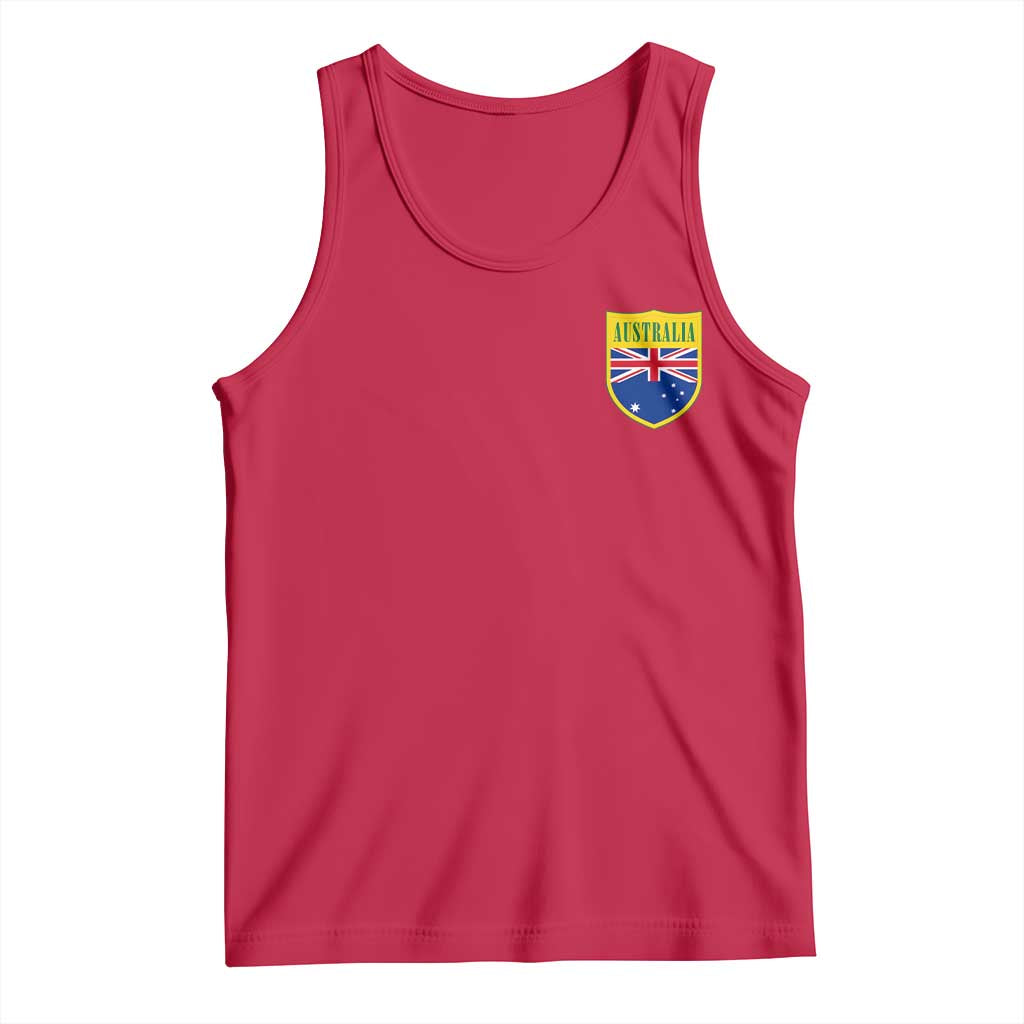 Australia Football Crest Australian Flag Pride Sporty Athletic Jersey Tank Top