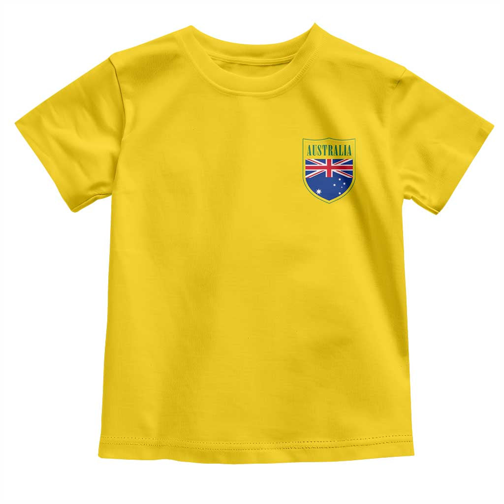Australia Football Crest Australian Flag Pride Sporty Athletic Jersey Toddler T Shirt