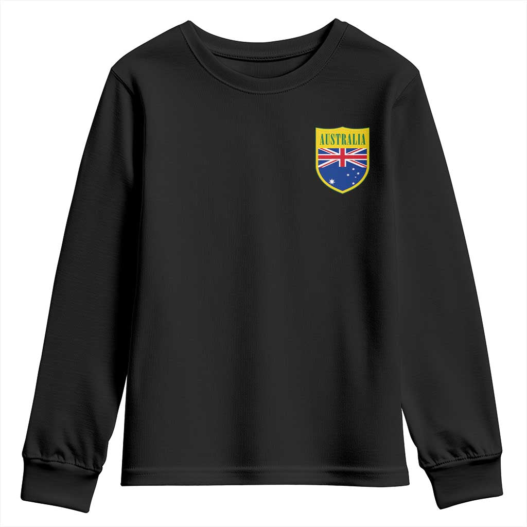 Australia Football Crest Australian Flag Pride Sporty Athletic Jersey Youth Sweatshirt