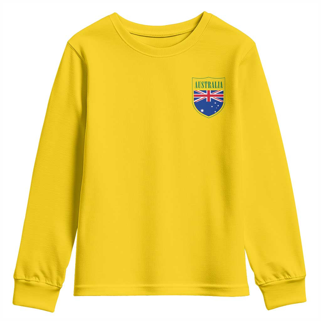 Australia Football Crest Australian Flag Pride Sporty Athletic Jersey Youth Sweatshirt