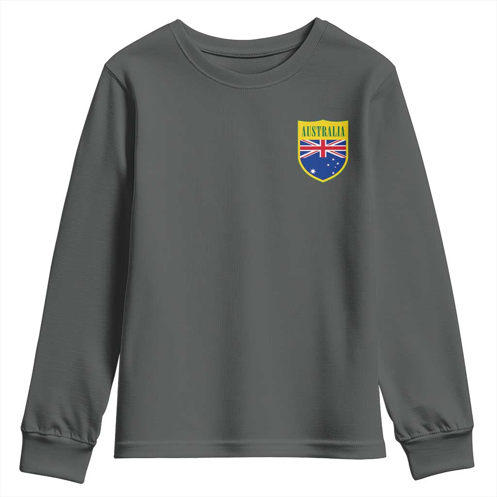 Australia Football Crest Australian Flag Pride Sporty Athletic Jersey Youth Sweatshirt