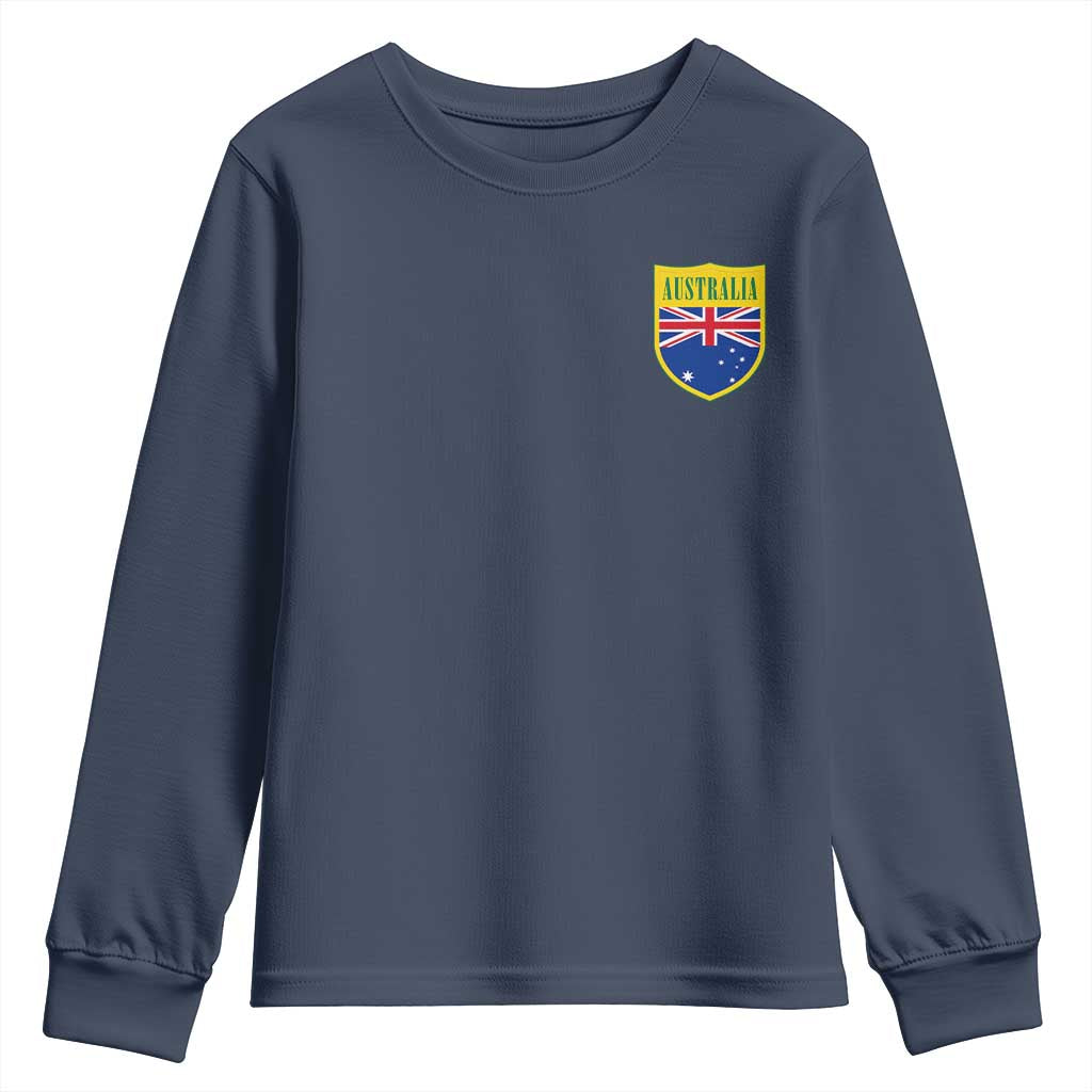 Australia Football Crest Australian Flag Pride Sporty Athletic Jersey Youth Sweatshirt