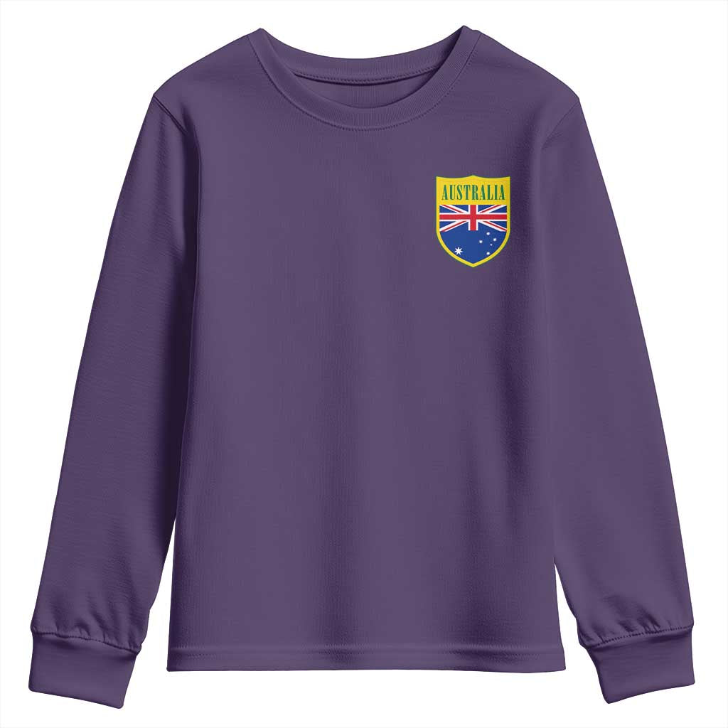 Australia Football Crest Australian Flag Pride Sporty Athletic Jersey Youth Sweatshirt