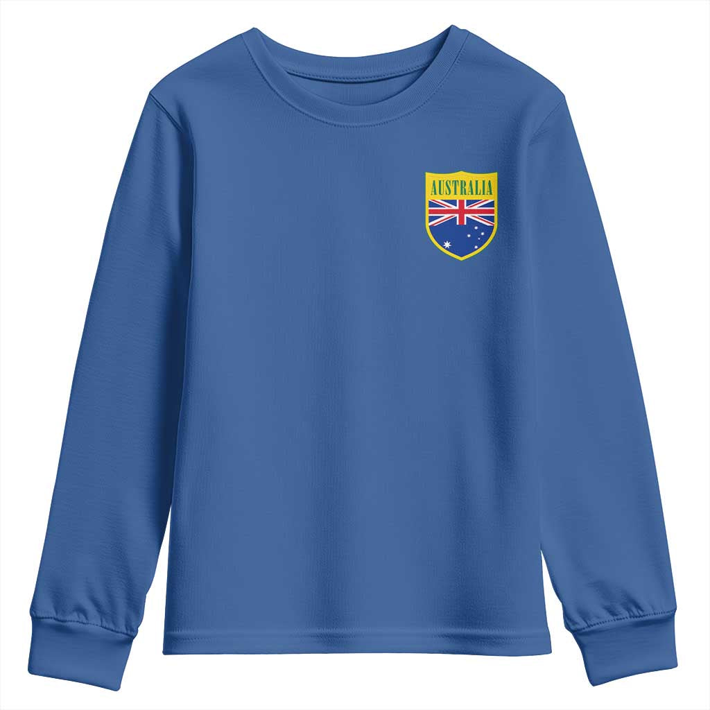 Australia Football Crest Australian Flag Pride Sporty Athletic Jersey Youth Sweatshirt