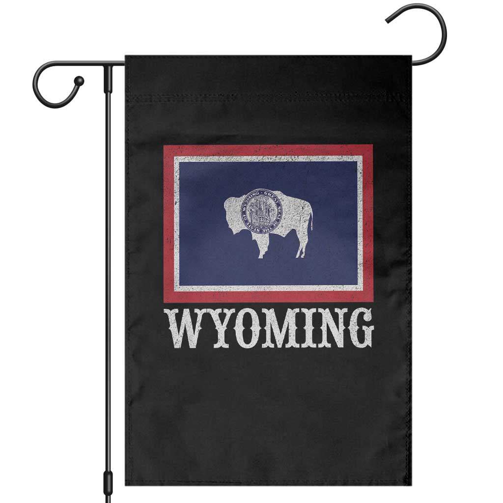 Vintage State of Wyoming Flag Bison Cheyenne Jackson Hole Garden Flag