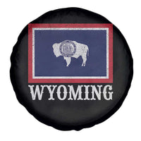 Vintage State of Wyoming Flag Bison Cheyenne Jackson Hole Spare Tire Cover