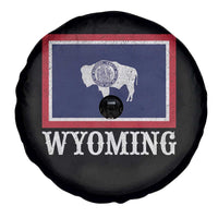 Vintage State of Wyoming Flag Bison Cheyenne Jackson Hole Spare Tire Cover