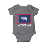 Vintage State of Wyoming Flag Bison Cheyenne Jackson Hole Baby Onesie