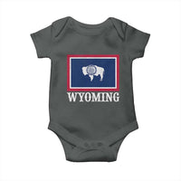 Vintage State of Wyoming Flag Bison Cheyenne Jackson Hole Baby Onesie