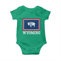 Vintage State of Wyoming Flag Bison Cheyenne Jackson Hole Baby Onesie