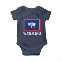 Vintage State of Wyoming Flag Bison Cheyenne Jackson Hole Baby Onesie