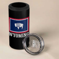 Vintage State of Wyoming Flag Bison Cheyenne Jackson Hole 4 in 1 Can Cooler Tumbler