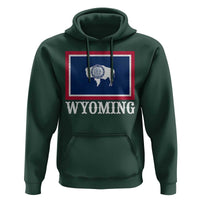 Vintage State of Wyoming Flag Bison Cheyenne Jackson Hole Hoodie