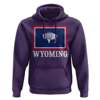 Vintage State of Wyoming Flag Bison Cheyenne Jackson Hole Hoodie