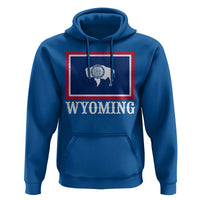 Vintage State of Wyoming Flag Bison Cheyenne Jackson Hole Hoodie