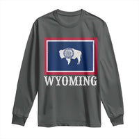 Vintage State of Wyoming Flag Bison Cheyenne Jackson Hole Long Sleeve Shirt