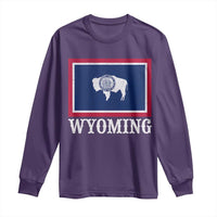 Vintage State of Wyoming Flag Bison Cheyenne Jackson Hole Long Sleeve Shirt