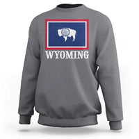 Vintage State of Wyoming Flag Bison Cheyenne Jackson Hole Sweatshirt
