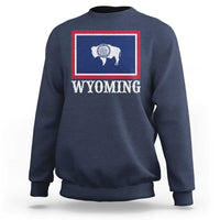 Vintage State of Wyoming Flag Bison Cheyenne Jackson Hole Sweatshirt