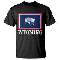 Vintage State of Wyoming Flag Bison Cheyenne Jackson Hole T Shirt
