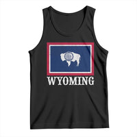 Vintage State of Wyoming Flag Bison Cheyenne Jackson Hole Tank Top