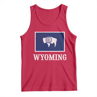 Vintage State of Wyoming Flag Bison Cheyenne Jackson Hole Tank Top