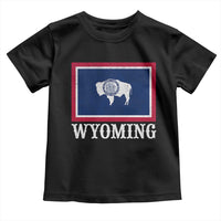 Vintage State of Wyoming Flag Bison Cheyenne Jackson Hole Toddler T Shirt