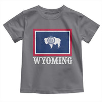Vintage State of Wyoming Flag Bison Cheyenne Jackson Hole Toddler T Shirt