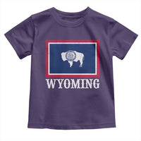 Vintage State of Wyoming Flag Bison Cheyenne Jackson Hole Toddler T Shirt