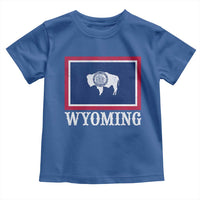 Vintage State of Wyoming Flag Bison Cheyenne Jackson Hole Toddler T Shirt