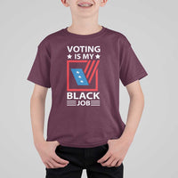 Voting Is My Black Job T Shirt For Kid Election Ballot Box - Wonder Print Shop