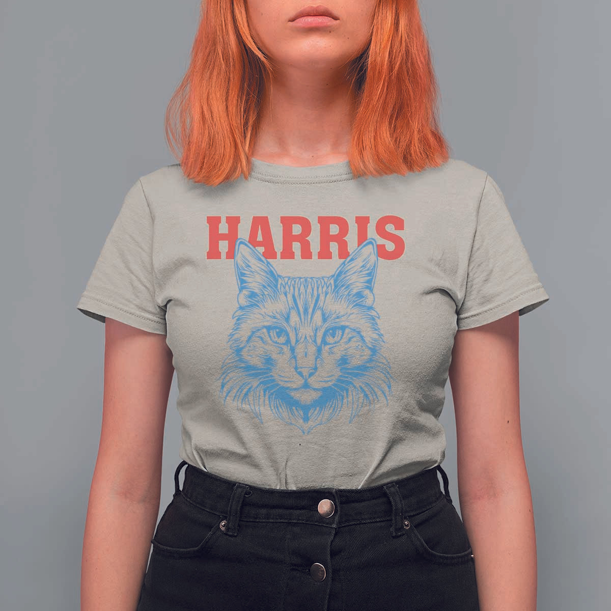 Childless Cat Lady T Shirt For Women Harris For President 2024 - Wonder Print Shop