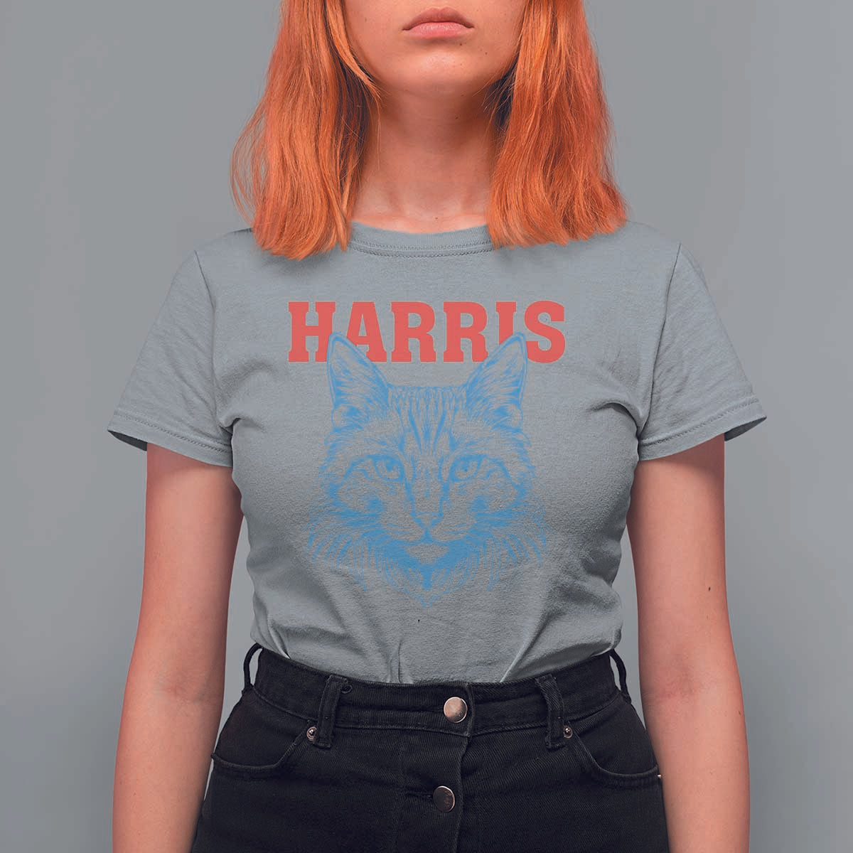 Childless Cat Lady T Shirt For Women Harris For President 2024 - Wonder Print Shop