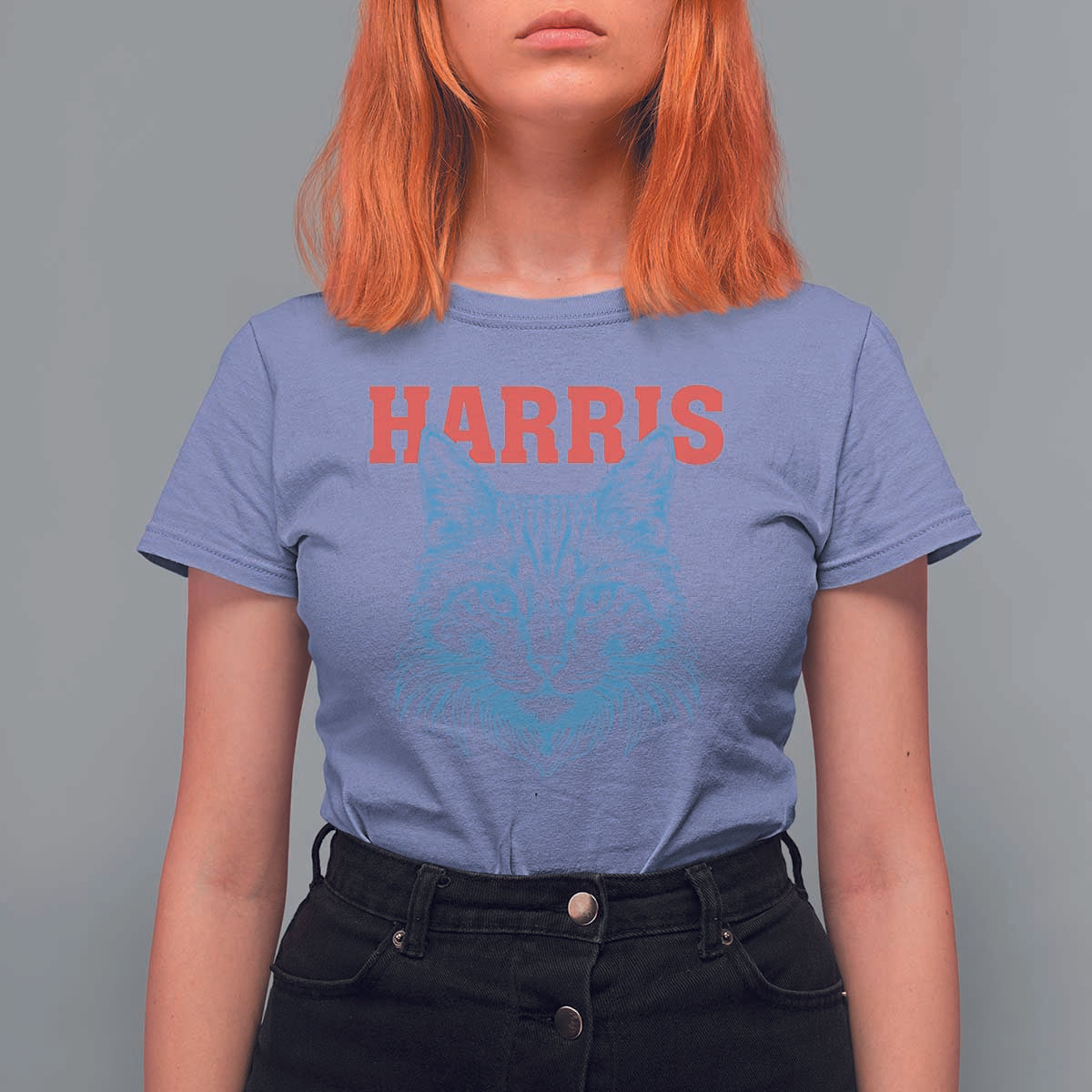 Childless Cat Lady T Shirt For Women Harris For President 2024 - Wonder Print Shop