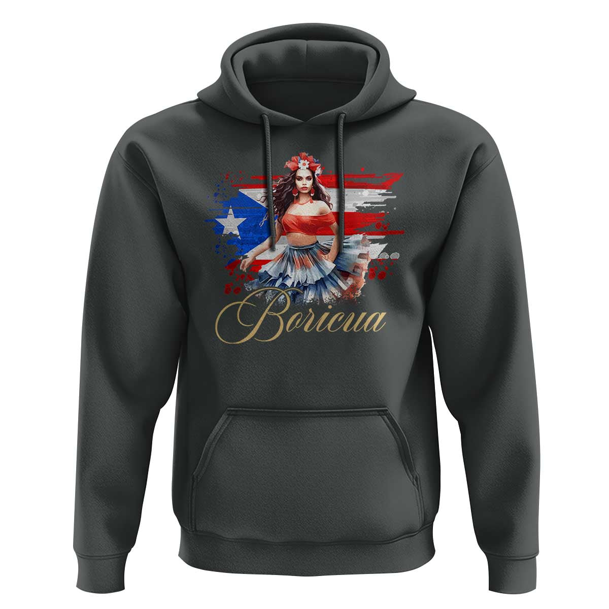 Puerto Rico Hoodie Boricua Hispanic Heritage Month Bomba Dancer - Wonder Print Shop
