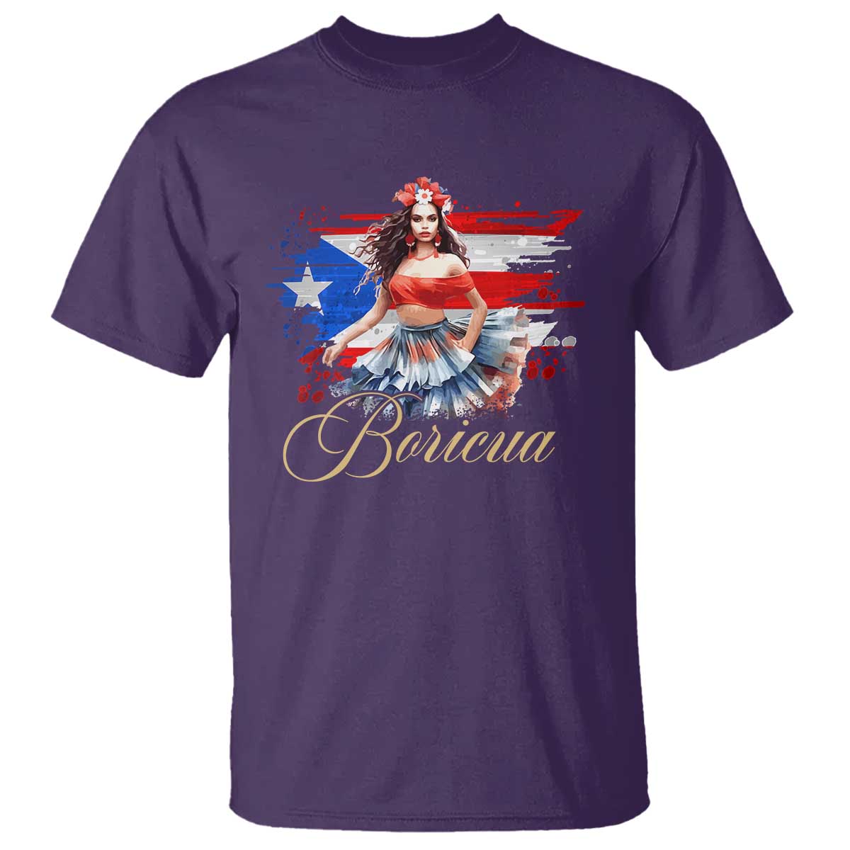 Puerto Rico T Shirt Boricua Hispanic Heritage Month Bomba Dancer - Wonder Print Shop