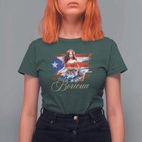 Puerto Rico T Shirt For Women Boricua Hispanic Heritage Month Bomba Dancer - Wonder Print Shop