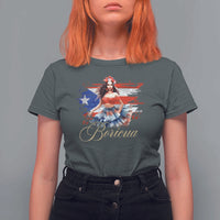 Puerto Rico T Shirt For Women Boricua Hispanic Heritage Month Bomba Dancer - Wonder Print Shop