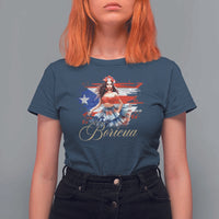 Puerto Rico T Shirt For Women Boricua Hispanic Heritage Month Bomba Dancer - Wonder Print Shop
