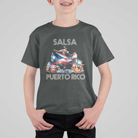 Puerto Rico T Shirt For Kid Salsa Dance Puerto Rican Flag Hispanic Heritage Month - Wonder Print Shop